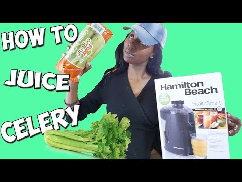 Celery juicing with Hamilton Beach Health Smart Juicer 2019