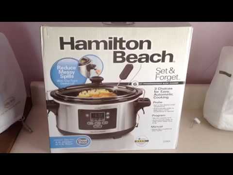 Hamilton Beach 6 qt Set and Forget Probe Slow Cooker Unboxing & Customer Review