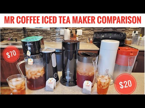 Mr Coffee Iced Tea Maker Comparison 2 QT VS 2.5 Quart Tea Cafe Brewing System