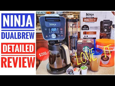 DETAILED REVIEW Ninja CFP201 DualBrew 12 Cup Coffee Maker Single Serve K Cup Pod Machine