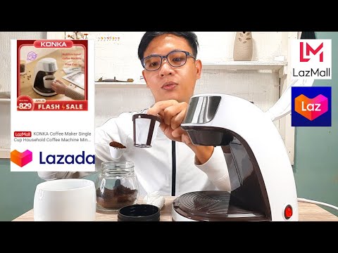 KONKA Coffee Maker Single Cup Unboxing Review from Lazada