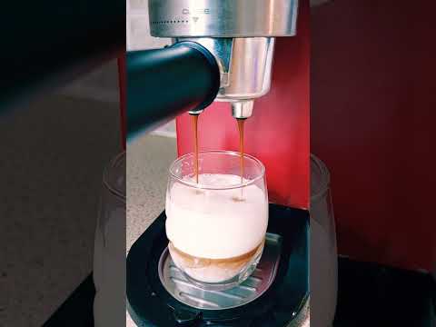 latte macchiato with Delonghi Dedica ✅️ ☕️ morning routine 💯