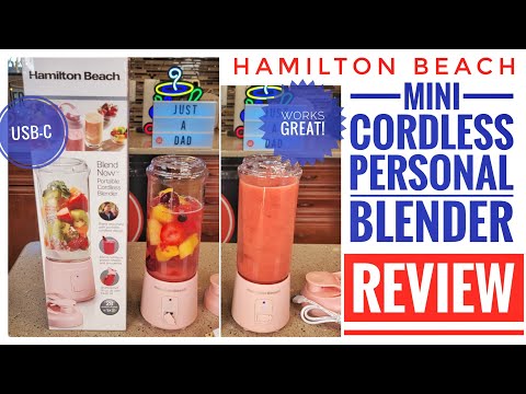 Review Hamilton Beach Cordless Portable Personal Blender for Shakes & Smoothies USB-C 51181