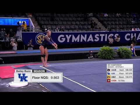 Bailey Bunn Floor Kentucky @ SEC Championships 2021 9.900