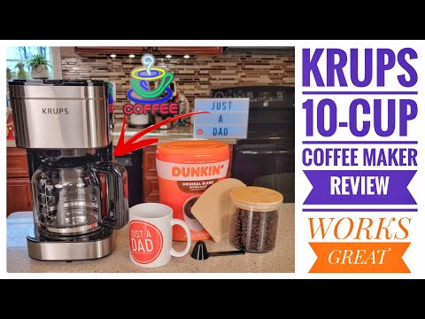 KRUPS Simply Brew Family 10-Cup Drip Coffee Maker Review  & How To Make Coffee
