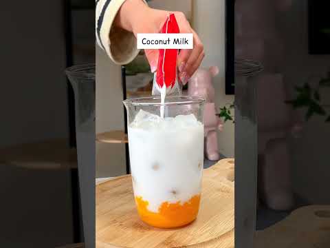 Mango Coffee Latte 🥭 Iced Mango Latte Recipe #arzina