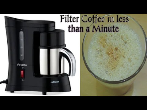 Prepare Filter Coffee in less than a minute with Preethi Cafe Zest Drip Coffee Maker