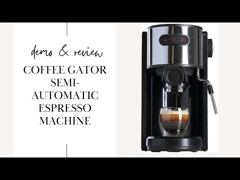 Demo & Review of Coffee Gator Semi-Automatic Espresso Machine! Affordable & Easy to Use