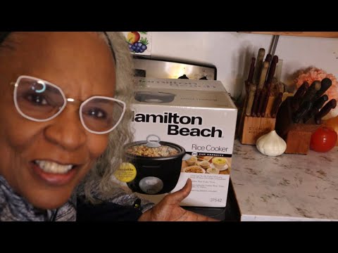 Hamilton Beach Rice Cooker Unboxing and Dinner