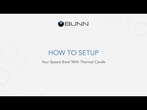 BUNN Speed Brew Thermal – Getting Started