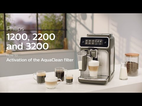 Philips 3200 2200 1200 Automatic Espresso Machine – Activating the AquaClean filter