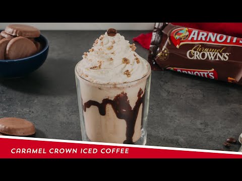 De’Longhi & Arnott’s Caramel Crown Iced Coffee, with Eletta Explore coffee machine