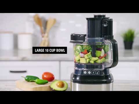 Hamilton Beach® 10-Cup Stack & Snap™ Food Processor with Bowl Scraper(70822FG)
